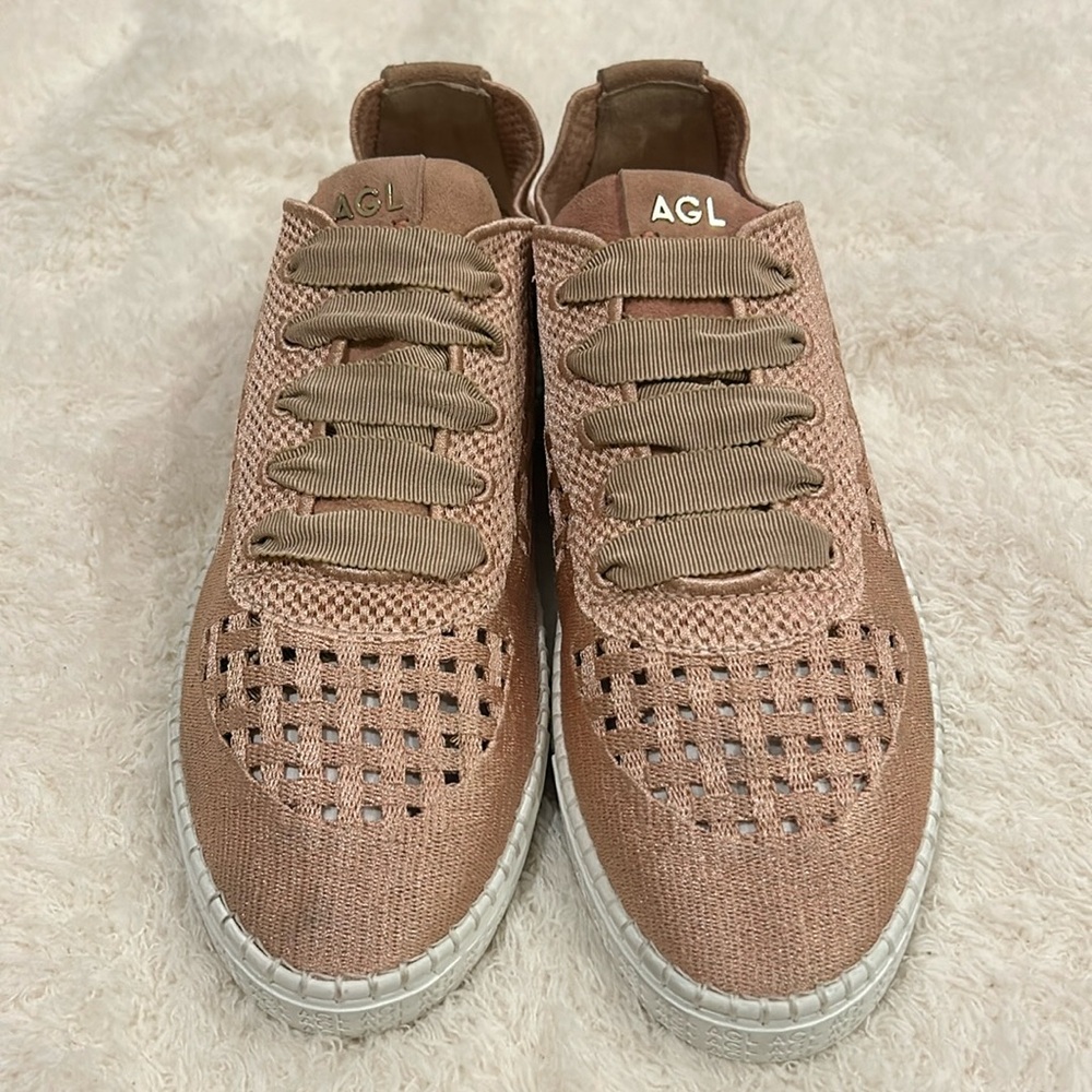 AGL Pink Crochet Sneaker Size 40
